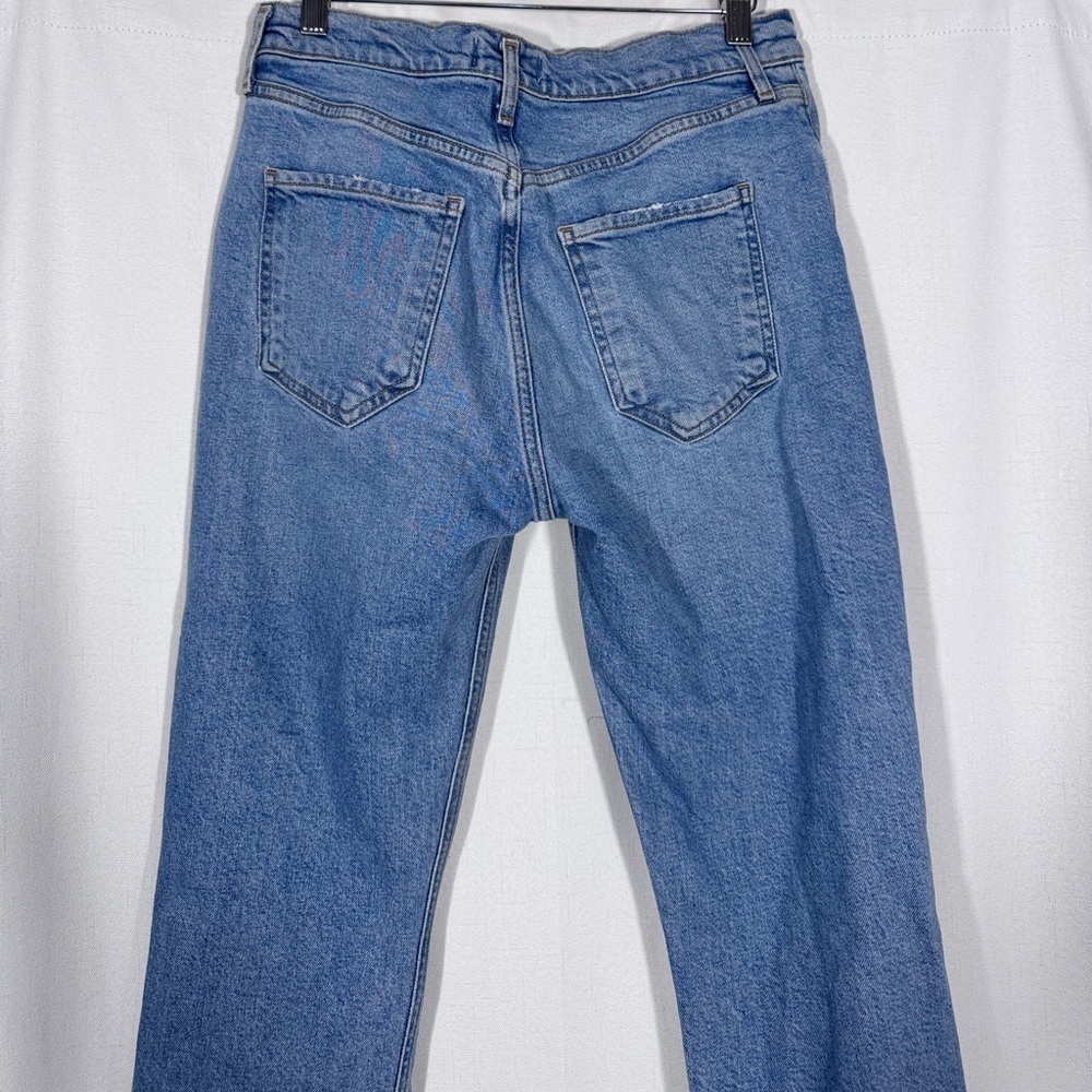 Agolde Riley High Rise Straight Leg Cropped Jeans - Picture 5 of 8